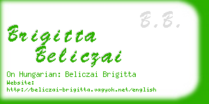 brigitta beliczai business card